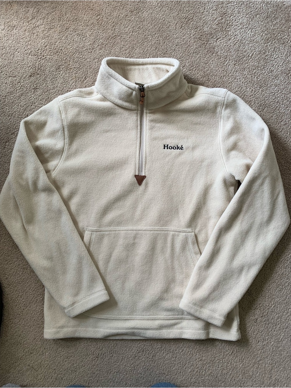Women’s Cream Quarter-Zip Small Fleece Pullover